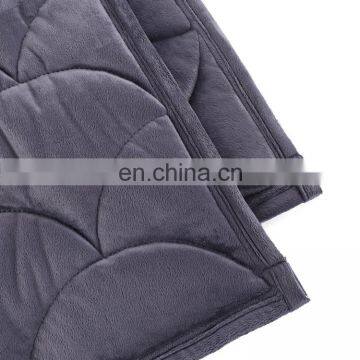 Factory Direct Sale 48x72Inch 60x80Inch Minky Fleece Quilted Weighted Gravity Blanket For Adult Autism photo-4