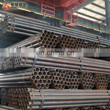 High Carbon BS1387 ERW Black Steel Pipe 40ft Length