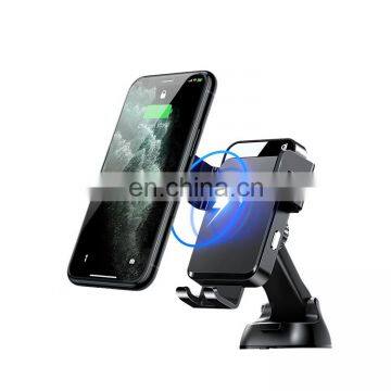 Custom LOGO Hot Selling Wholesale 15W Automatic Super Qi Fast Charger Bracket Mobile Phone Mount Car Holder Wireless Charging photo-2