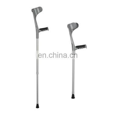 Elderly disabled aluminum walking assist crutches drive forearm elbow crutches with reflect light red part