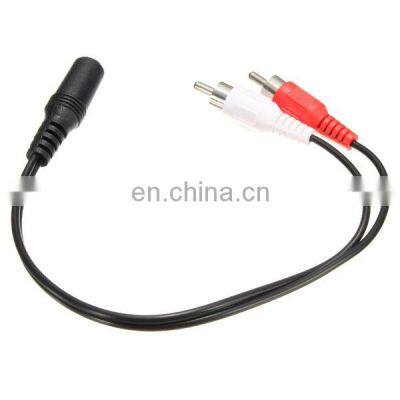 2016 New 3.5mm Female to 2x RCA Male Stereo AUX Audio Headphone Y Cable Splitter