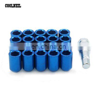 Guangzhou Supplier Car Parts Wheel Racing Inner Hexagon Nut Iron Wheel Lock Lug Nut, Locking Wheel Nut Bags