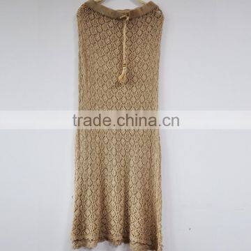 Fashion Show 100% Cotton Lady Dress European Knitted Lady Skirt