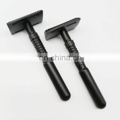 Fancy Good Quality Closed Comb Black Stainless Steel Portable Double Edge Safety Razors photo-2