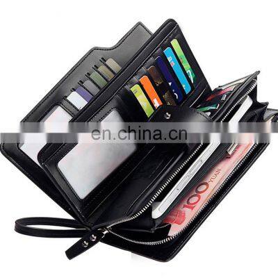 Hot Sell Card Holder, Multi Function Man Leather Long Wallet/