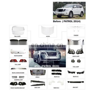 New arrival suv car faceliftaccessories body kit for Nissan  patrol 2014 upgrade patrol 2020