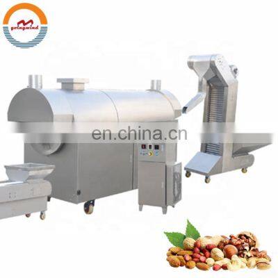 Automatic continuous nut roasting machine continous cocoa bean dry nuts electric gas roaster continues roasters price for sale