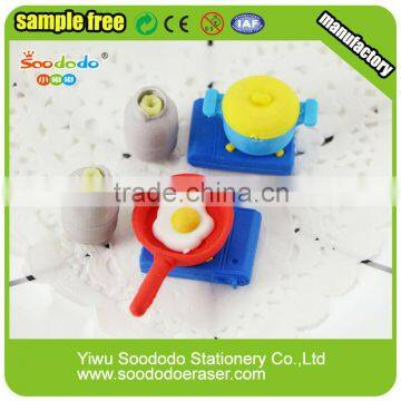 3D Kitchen ware shaped eraser puzzle rubber stationery