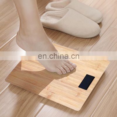 Bamboo electronic weighing bathroom scale digital body weight bath Scales