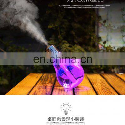 Bulb Diffuser Humidifier Led Usb Car Light Mini Shape Halogen Injection Cheapest Humidifiers Transparent Aroma Night Lamp photo-2