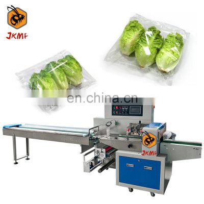 JKMF Automatic Lettuce Flow Packing Machine For Romaine Baby Lettuce Packing Machine Spinach Packing Machine