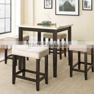Square wooden bar table and chairs with high quality