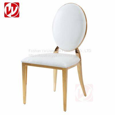 Hot Sale Factory Price Round Back Hotel Banquet Event Party Stainless Steel Wedding Chair