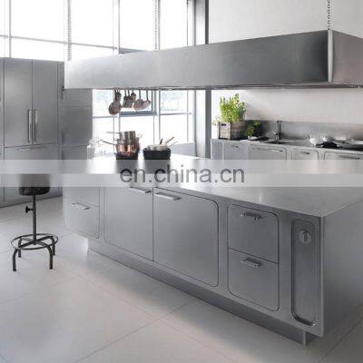 Custom Aluminium/Stainless Steel Modular Kitchen Cabinets Design Modern Kitchen Pantry Cabinet photo-2