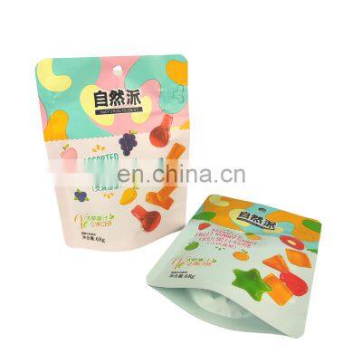 Matt  Customized printing  fruit candy stand up pouch  children snack sugar packaging bag swith zipper