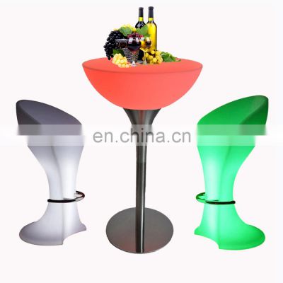 party wireless illuminated led light bar cocktail tables and chairs leisure led bar table and stool sofa furniture