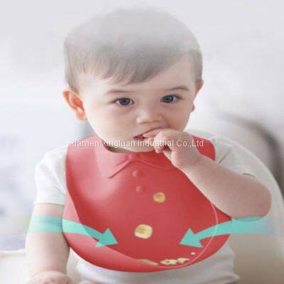 Baby bib silicone waterproof large size baby children feeding food bib