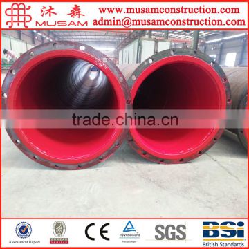 inner and outer EP epoxy resin coated spiral steel pipe with flange connector