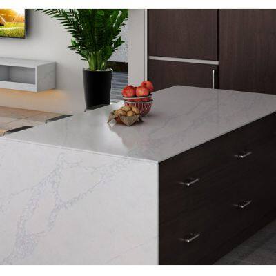 Code：8008，Calacatta Artificial Stone Quartz Slab Kitchen Countertops photo-3