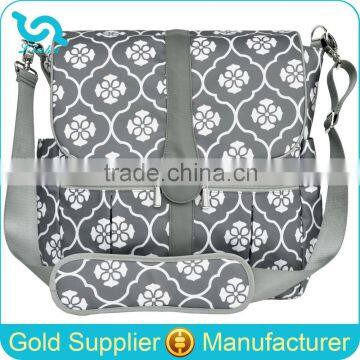 Large Capacility Diaper Wet Bag Baby Wet Diaper Bag Gray Floret Diaper Bag