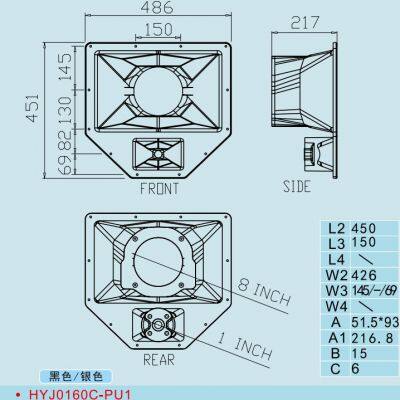 (160C+161C+162C) Pro Audio Speaker Horn Accessories