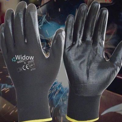 Enkerr Ms851005 Black Nitrile Coated Oil-resistant Protective Gloves photo-2