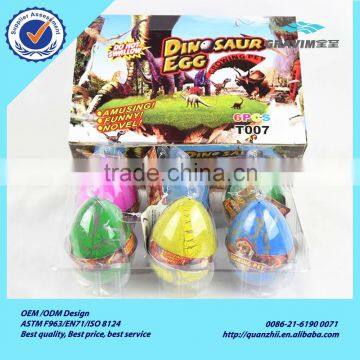 Fantastic custom realistic colorful T007 series 6*8cm dinosaur hatching eggs toy for children games