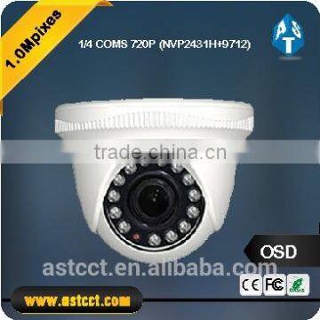 Real-time AHD 720P Dome Camera Night Vision 1.0MP CMOS IR Dome AHD Video Output CCTV Camera