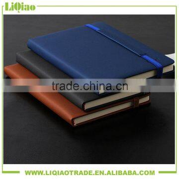 B5 simple PU notebook with elastic cord