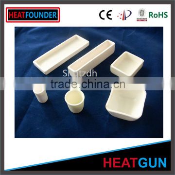 aluminum nitride crucible alumina boat crucible for vertical vacuum crucible furnace