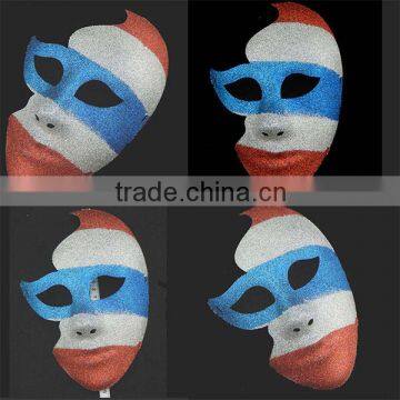 New 2015 Colorful Paint Make Custom Flag Mask for Halloween and Carnival Party Venetian Mask for Decoration