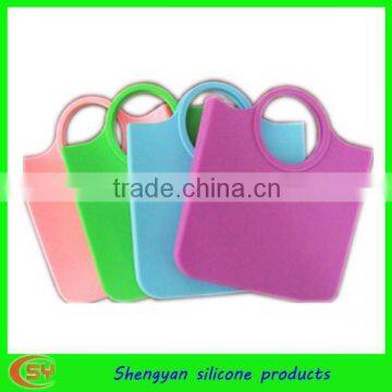 Fashion big Silicone shopping bag,silicone coin bag,silcione basket bag