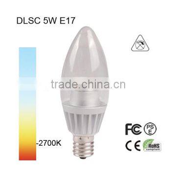 5W COB 380Lm led light E17 E14 led lighting 80Ra led bulb