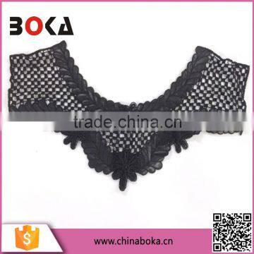 black polyester crochet neck trim