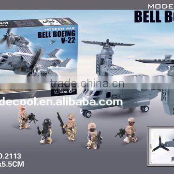 2016 New Decool 2113 318pcs Bell Boeing Osprey Aircraft Model 3D Building Bricks Toys