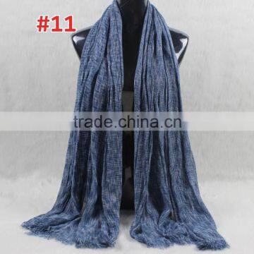 Wholesale Hot New Style Pitting Fringed Tassel Soft Rayon Viscose Plain Scarf Shawl