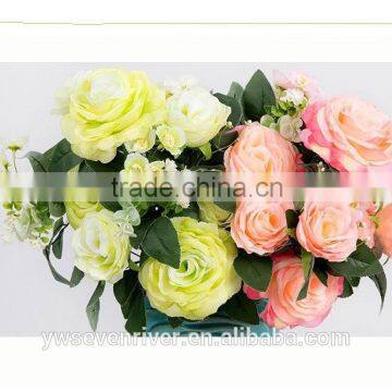 High-end European head of sichuan March 12 roses simulation plants plastic artificial flowers Yiwu simulation flower wholesale m