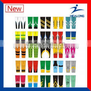 Hot Sale Custom Sublimation Multi-color Design Ice Hockey Socks Cool Dry