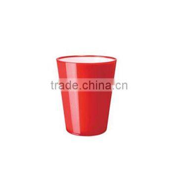 Unbreakable red glass tumbler Double wall Plastic tumbler ; Reusable and dishwash safe; BPA free