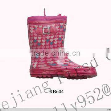 2013 lovely rubber rain boots for kids