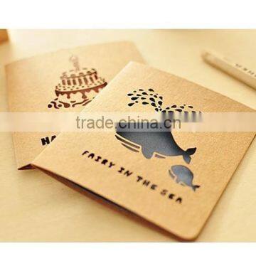 Hollow out Greeting card/ new customized paper cards