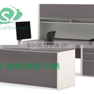 2015 white Gray U Shape wooden modern executive office desk