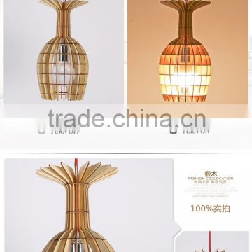 Wooden LED pendant light JK-8005B-33 Wooden restaurant pendant lighting E27 lampholder