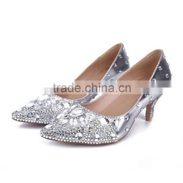 2015 New Arrival High Heel Shoes, Luxury Design Ladies Diamond Crystal Dress Footwear, Party Prom Bridal Wedding Shoes