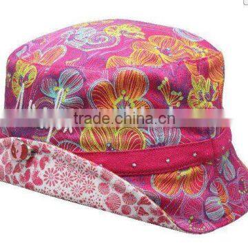 new girl's bucket hat / fishing hat /fashion hat with print