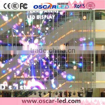 LED Curtain soft glass Display window glass oscarled XW5 Transparent glass led window display screen