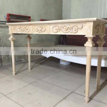 French Neo Classical Louis XVI Style Carved Console Table photo-3