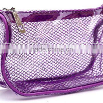 Travel Plaid Washing Bag PVC Transparent Cosmetic Bag With Handle Supplier's Choice photo-5