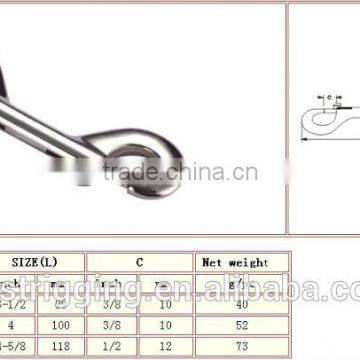 China Supplier Sale Rigging Double End Bolt Snaps,Solid Brass Fixed Eye Bolt Snap Hooks For Handbag in Carabiner Manufacturer photo-2