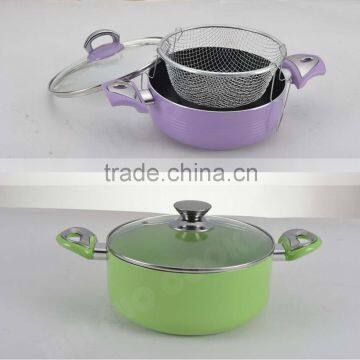 Aluminum Ceramic casseroles sets with heat-resistant coating nonstick inner coating casserole